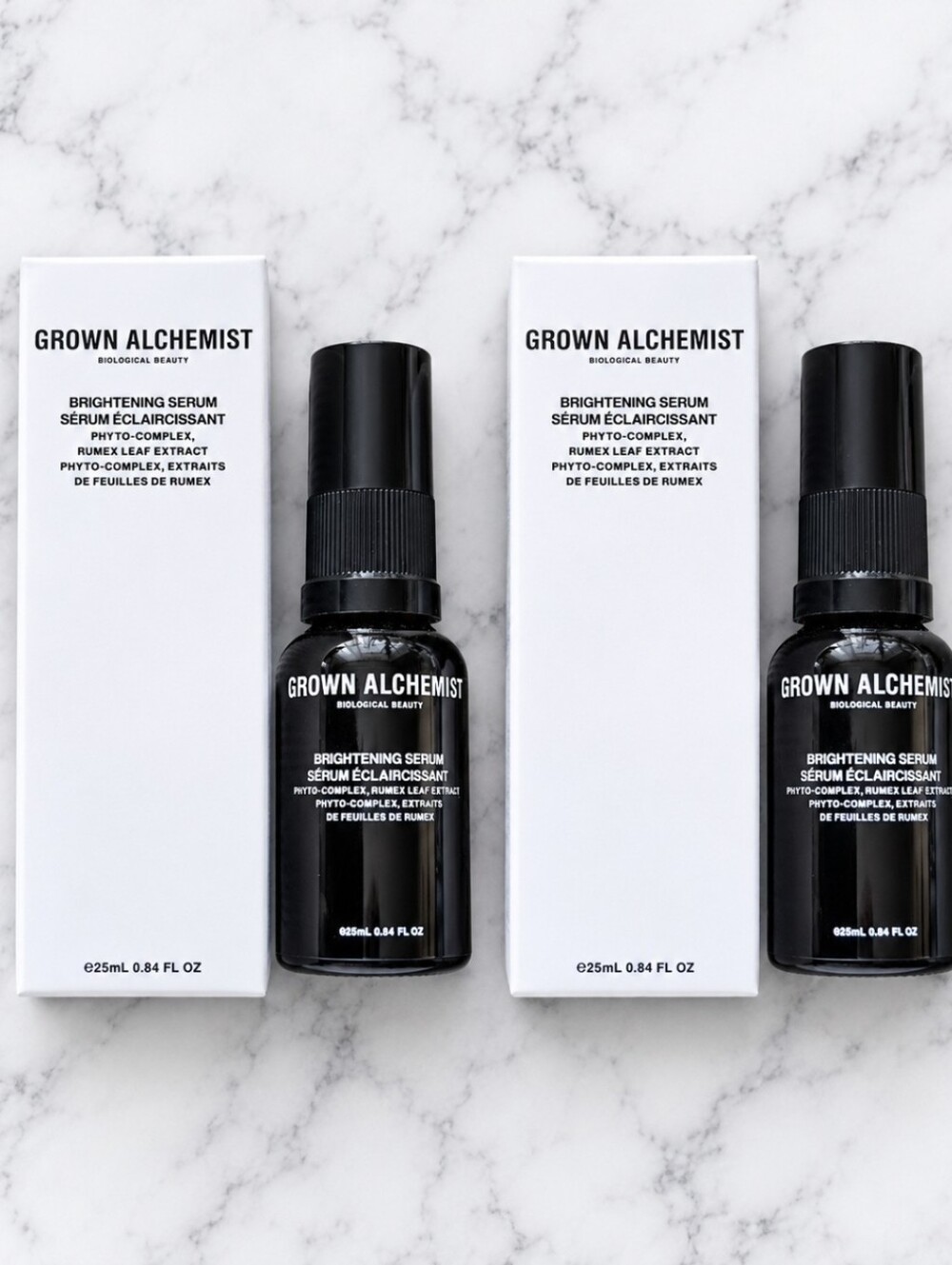 2 x Grown Alchemist Brightening Serum 25ml 0.84 oz ea. Full Size NIB! $140 MSRP